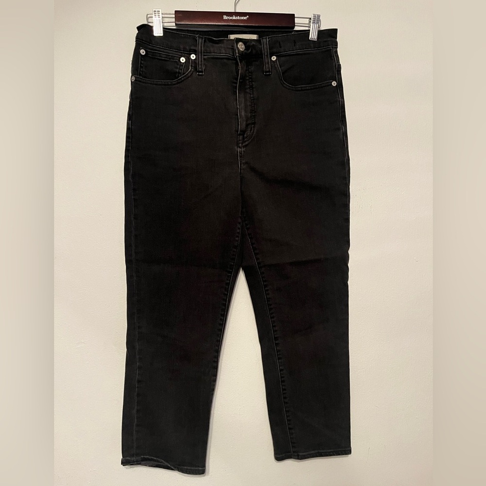 Madewell straight leg black jeans